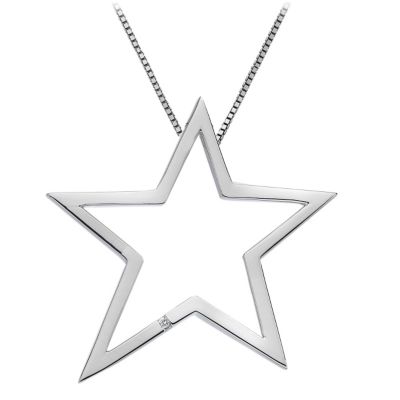 Hot Diamonds Sterling Silver Diamond Large Star Pendant