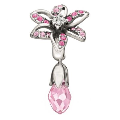 Chamilia Sterling Silver Briolette Lily Pink Crystal Bead - Product number 1060546