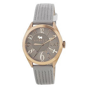Radley Ladies' Gold-Plated Grey Leather Strap Watch