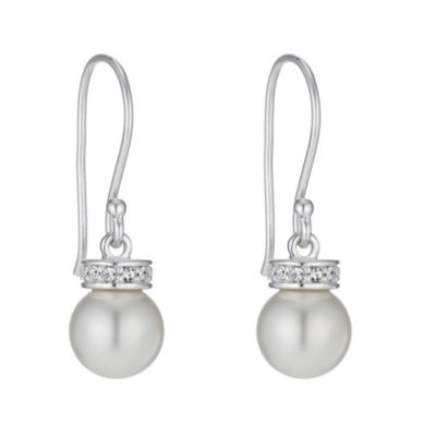 Radiance Swarovski Elements Crystal Pearl Drop Earrings