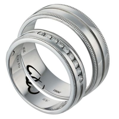 Commitment Sterling Silver 1/6 Diamond Wedding Set - Product number 1063863