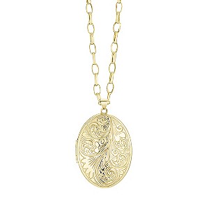 9ct Yellow Gold Extra Large 38mm Dome Locket