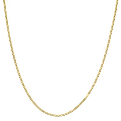9ct Yellow Gold 20` Solid Curb Chain Necklace