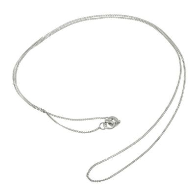 H Samuel 9ct White Gold 18` Curb Chain Necklace