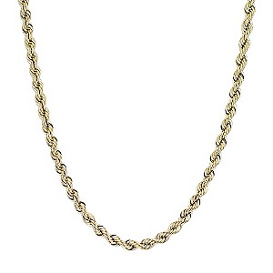 9ct Yellow Gold 20 Rope Necklace
