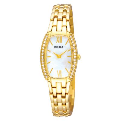 Pulsar Ladies' Stone Set Gold-Plated Bracelet Watch - Product number 1065742