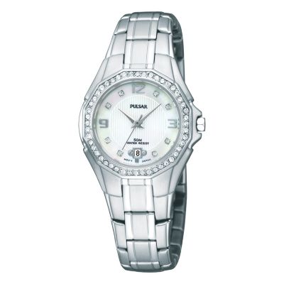 Pulsar Ladies' Steel With Swarovski Crystals Bracelet Watch - Product number 1065750