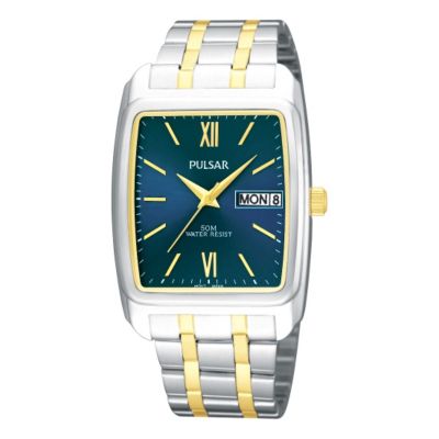Pulsar Men's Blue Dial Two Tone Bracelet Watch - Product number 1065831