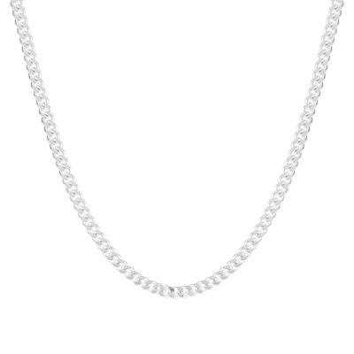 Sterling Silver 18` Curb Chain Necklace