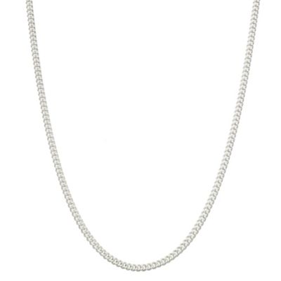 H Samuel Sterling Silver 20` Curb Chain Necklace