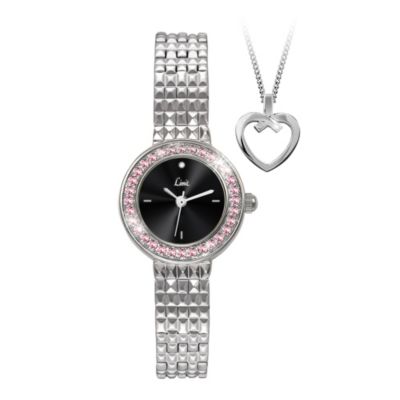 Limit Ladies' Stainless Steel Bracelet Watch & Pendant Set - Product number 1074520