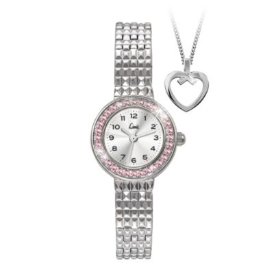Limit Ladies' Stainless Steel Bracelet Watch & Pendant Set - Product number 1074539