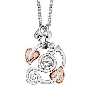 Clogau Silver and 9ct Rose Gold Origin Pendant