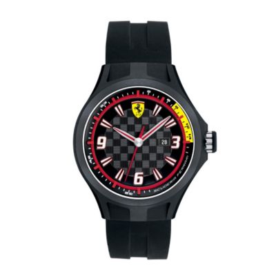 Ferrari men's ion-plated black rubber strap watch - Product number 1097385