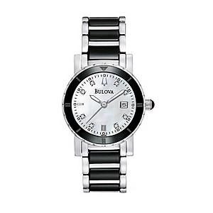 Bulova Ladies' Diamond Stainless Steel Bracelet Watch