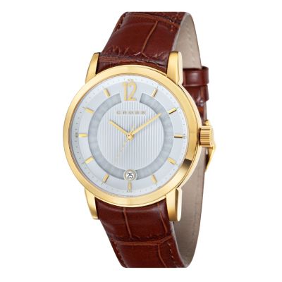 Cross Cambria Men's Gold Tone Brown Leather Strap Watch - Product number 1109308