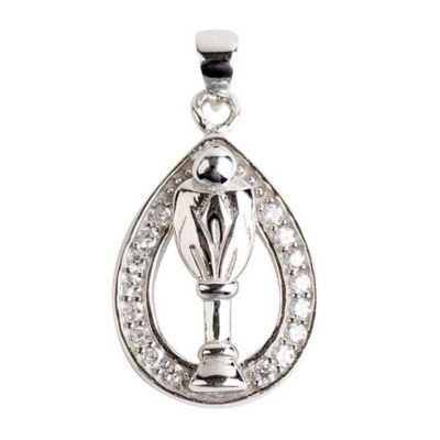 Cailin sterling silver & cubic zirconia chalice pendant - Product number 1110217