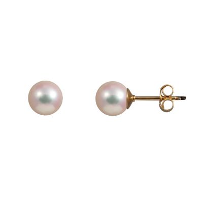 Yoko London 18ct yellow gold Akoya pearl stud earrings - Product number 1113682