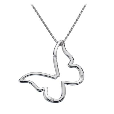 Hot Diamonds sterling silver 16-18" butterfly pendant - Product number 1113887