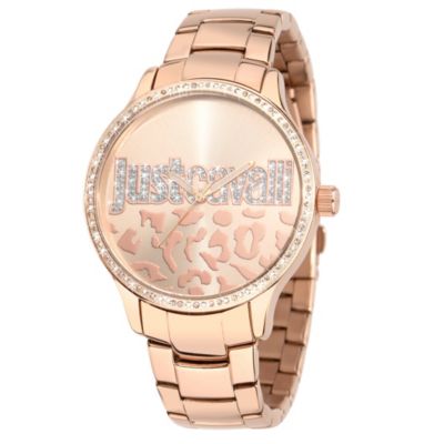 Just Cavalli Huge Ladies' Crystal Rose Gold-Plated Watch - Product number 1115030