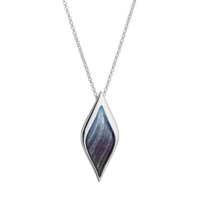 Sterling Silver Hot Glass Pendant