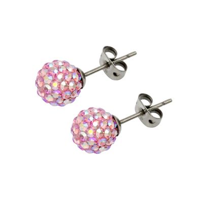 Tresor Paris Blush 6mm pink crystal stud earrings - Product number 1126636