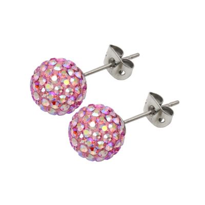 Tresor Paris Blush 8mm pink crystal stud earrings - Product number 1126644
