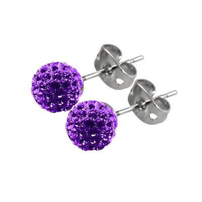 Tresor Paris Blush 6mm purple crystal stud earrings - Product number 1126725