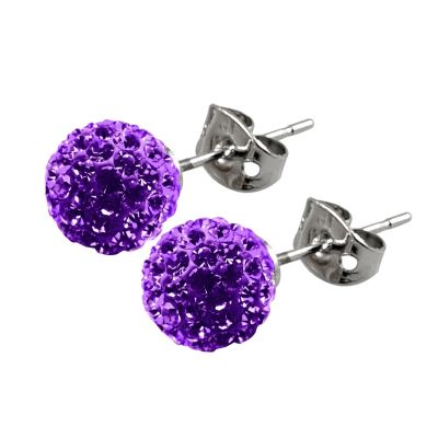 Tresor Paris Blush 8mm purple crystal stud earrings - Product number 1126733