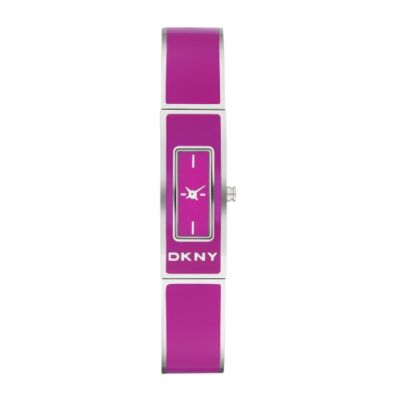 DKNY Ladies' Stainless Steel Pink Bangle Watch