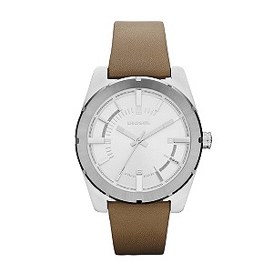 Diesel Ladies' Stainless Steel Nude Leather Strap Watch