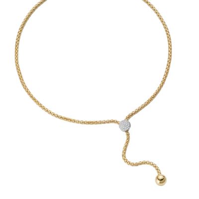 Fope Flex' It Solo 18ct yellow gold diamond necklace - Product number 1134434