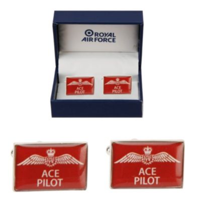 RAF Royal Air Force Ace Pilot Cufflinks