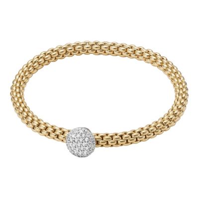 Fope Flex' It Solo 18ct yellow gold diamond bracelet - Product number 1134604