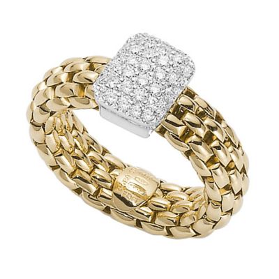 Fope Flex' It Vendome 18ct yellow gold diamond ring - Product number 1134841