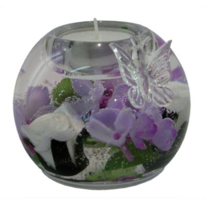 Mercury Purple Flower Butterfly Candle Holder - Product number 1135902