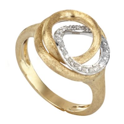 Marco Bicego Jaipur 18ct gold 14 point diamond link ring - Product number 1143077