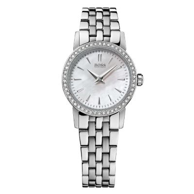 Hugo Boss Mini ladies' stone set steel bracelet watch Ernest Jones