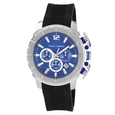 Vince Camuto Men's Stainless Steel Black Strap Watch - Product number 1152726