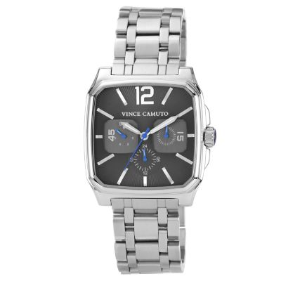 Vince Camuto Men's Square Gunmetal Steel Bracelet Watch - Product number 1152750