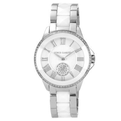 Vince Camuto Ladies' Steel & White Ceramic Bracelet Watch - Product number 1152815