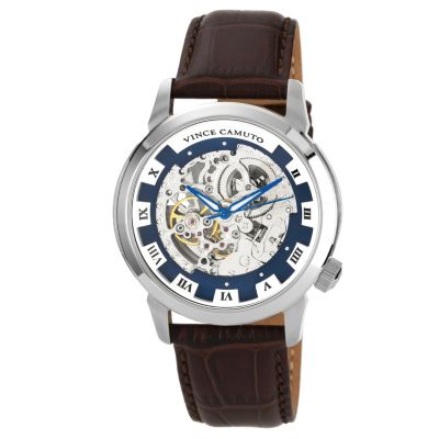 Vince Camuto Men's Stainless Steel Brown Strap Watch - Product number 1152971