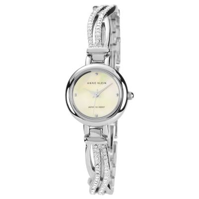 Anne Klein Ladies' Stone Set Silver Tone Bracelet Watch - Product number 1153927