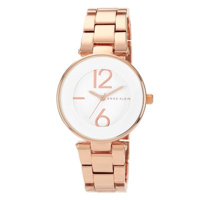 Anne Klein Ladies' White Dial Rose Gold Tone Bracelet Watch - Product number 1154079