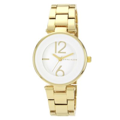 Anne Klein Ladies' White Dial Gold Tone Bracelet Watch - Product number 1154168