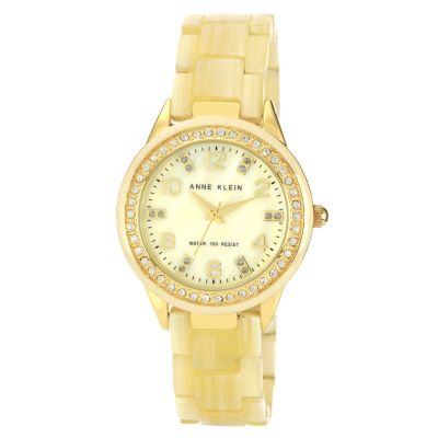 Anne Klein Ladies' Cream Horn Crystal Bracelet Watch - Product number 1154192