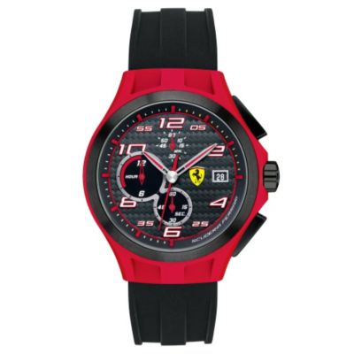 Ferrari Scuderia Men's Red Ion-Plated Black Strap Watch - Product number 1174142