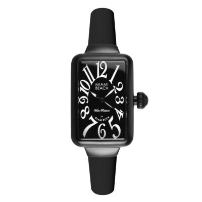Glam Rock Miami Beach Ladies' Black Silicone Strap Watch - Product number 1210033