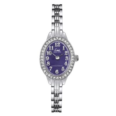 Limit Ladies' Oval Stone Set Silver Tone Bracelet Watch - Product number 1210424