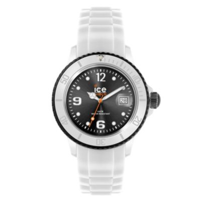 Ice-Watch Men's Black Dial White Silicone Strap Watch - Product number 1220438